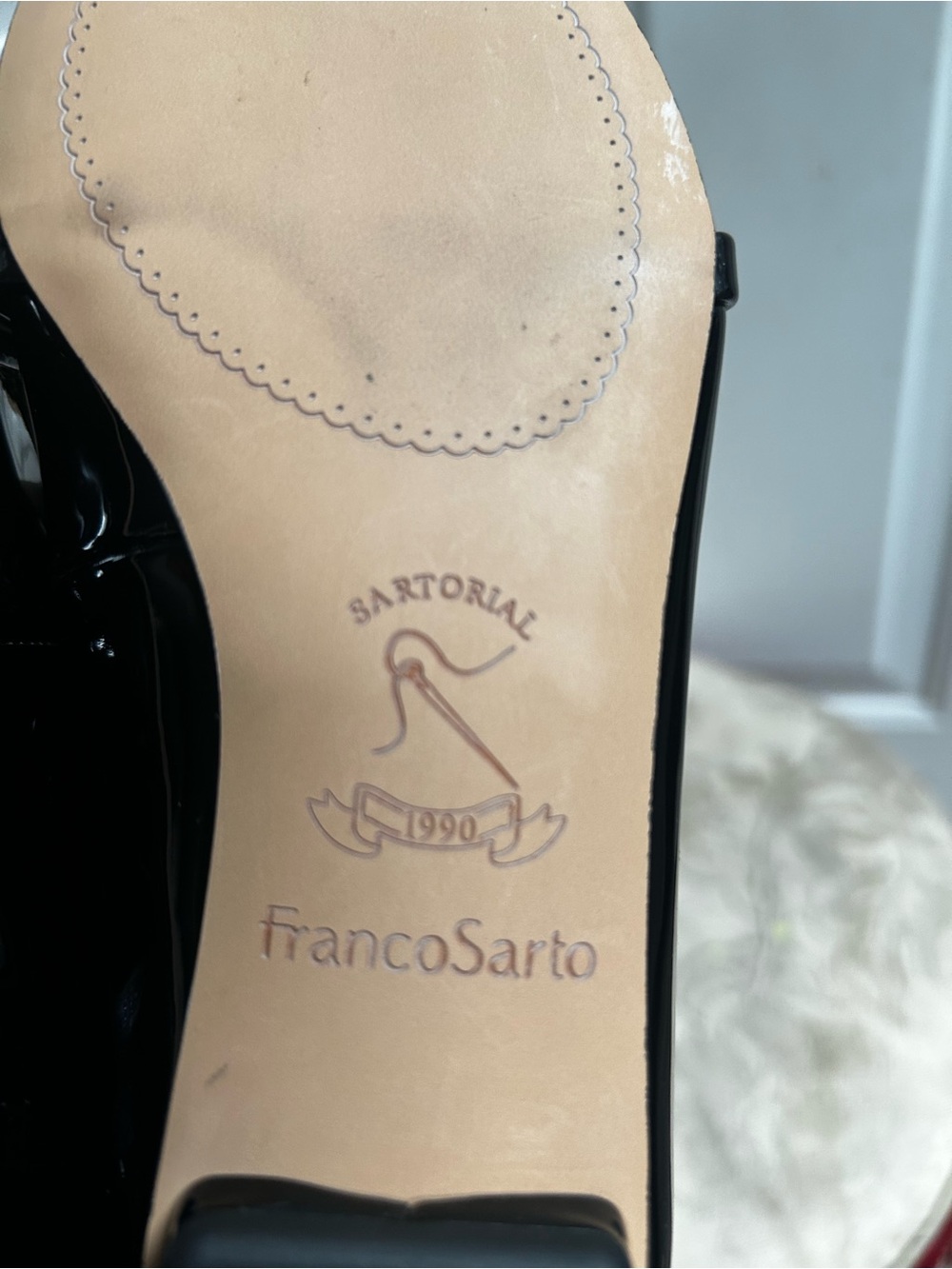 Franco Sarto Black Patent Pointed Kiltie Loafers with Metal Bit - Picture 14 of 16
